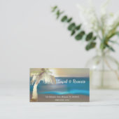 旅行パームツリーライトゴールデンビジネスカード 名刺 (スタンド正面)