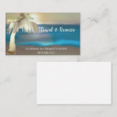 旅行パームツリーライトゴールデンビジネスカード 名刺 (正面/裏面)