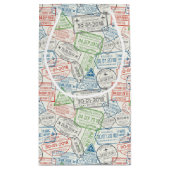 旅行ビザの切手 スモールペーパーバッグ (裏面)