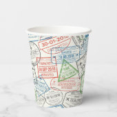 旅行ビザ切手 紙コップ (裏面)