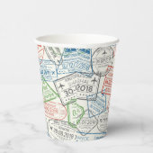 旅行ビザ切手 紙コップ (右)