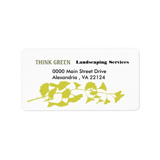 旅行ビューティフルジンコリーフグリーン造園 ラベル (正面)