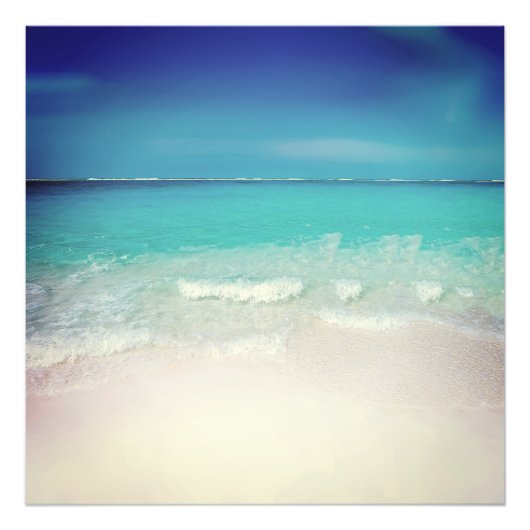 旅行ビーチシーンサマーヴィンテージフィルムトロピカル フォトプリント (正面)