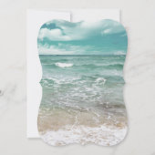 旅行ビーチ目的地の結婚ヒトデ 招待状 (裏面)