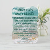 旅行ビーチ目的地の結婚ヒトデ 招待状 (スタンド正面)