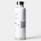 旅行ファンド休暇ハネムーン寄付の名前を追加 ウォーターボトル (右面)