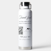 旅行ファンド休暇ハネムーン寄付の名前を追加 ウォーターボトル (背面)