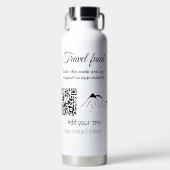 旅行ファンド休暇ハネムーン寄付の名前を追加 ウォーターボトル (正面)