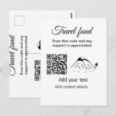 旅行ファンド休暇ハネムーン寄付の名前を追加 ポストカード (正面/裏面)