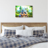 旅行フクロウ キャンバスプリント (インサイチュ (寝室))