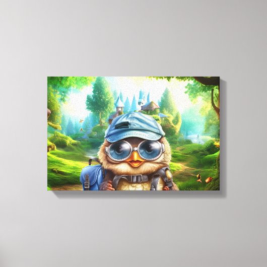 旅行フクロウ キャンバスプリント (正面)