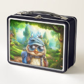 旅行フクロウ メタルランチボックス (正面)