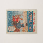 旅行フランスのポスター海辺セーラーレディースパズル ジグソーパズル (横)