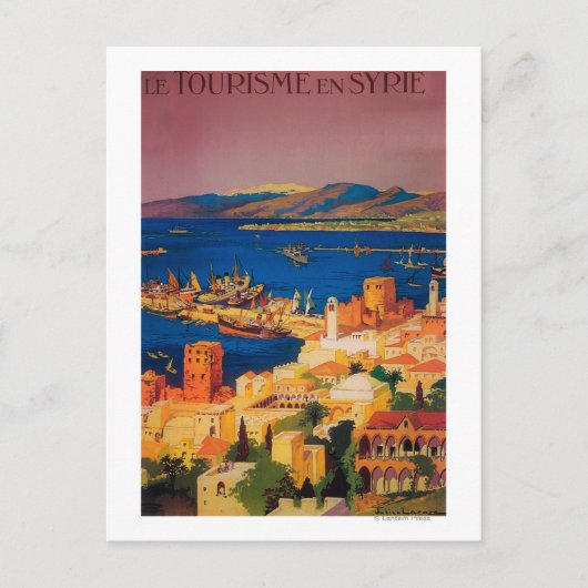 旅行フランスのポスター、シリアでのツーリング ポストカード (正面)