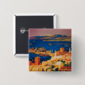 旅行フランスのポスター、シリアでのツーリング 缶バッジ (正面&裏面)