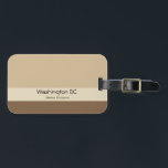 旅行フレンドリー愛好家のための環境に優しい色 ラゲッジタグ<br><div class="desc">環境に優しい人のための自然な茶色の可愛いミニマルフレンドリー主義の地球トーン。楽しい旅行を！</div>