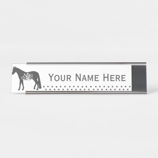 旅行フローラHoseカスタマイズ可能な名前プレート デスクネームプレート (正面)