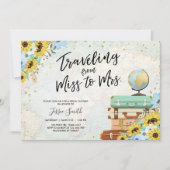 旅行フ恋しく思ロムトゥミセスヒマワリブライダルシャワー 招待状 (正面)