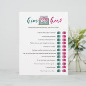 旅行ブライダルシャワーゲーム//ピンクティール（緑がかった色）彼または彼女 (スタンド正面)