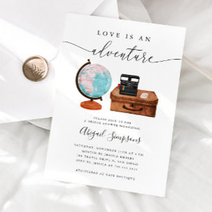 旅行ブライダルシャワーラブアンアドベンチャー 招待状