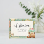 旅行ブライダルシャワーレシピ恋しく思カードへミセス ポストカード (スタンド正面)
