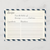 旅行ブライダルシャワーレシピ恋しく思カードへミセス ポストカード (裏面)