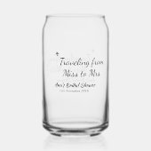 旅行ブライダルシャワー名恋しく思の追加日付Mrs. sim ガラス缶 (裏面)