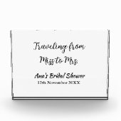 旅行ブライダルシャワー名恋しく思の追加日付Mrs. sim フォトブロック (正面)
