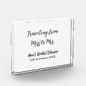 旅行ブライダルシャワー名恋しく思の追加日付Mrs. sim フォトブロック (左)