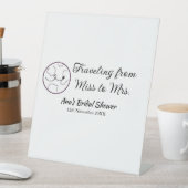 旅行ブライダルシャワー名恋しく思の追加日付Mrs. sim 台座サイン (インサイチュ)
