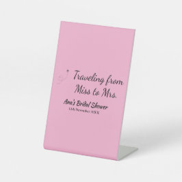 旅行ブライダルシャワー名恋しく思の追加日付Mrs. sim 台座サイン