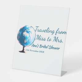 旅行ブライダルシャワー名恋しく思の追加日付Mrs. sim 台座サイン