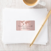 旅行ブロガー代理店地球グローブバラグリッターバス ラベル (インサイチュ)