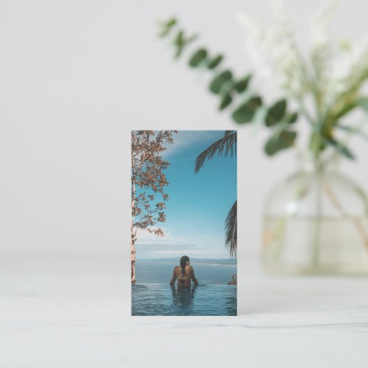 旅行ブロガーInfluencer Content Creatorの写真 名刺 (スタンド正面)