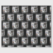 旅行プスシュナザードッグブラックラッピング紙 ラッピングペーパー (フラット)