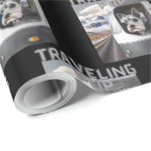 旅行プスシュナザードッグブラックラッピング紙 ラッピングペーパー (ロールコーナー)