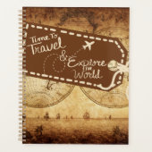 旅行プランナーと仕訳帳(ヴィンテージデザイン) プランナー手帳 (正面)