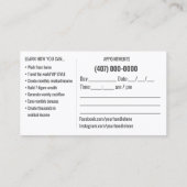 旅行プランナーエージェントテンプレート名刺 名刺 (裏面)