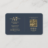 旅行プランナーツアーガイドトランスポートブルーモダン 名刺 (裏面)