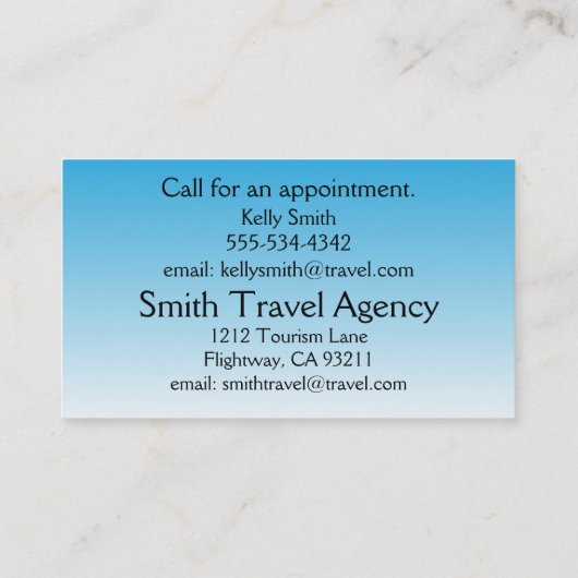 旅行プランナー庁 名刺 (裏面)