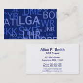 旅行プロフェッショナルのための空港コード 名刺 (正面/裏面)