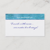 旅行プールの赤いハイビスカスの名刺 名刺 (裏面)