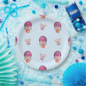 旅行ベアコレクション – 青 ペーパープレート (パーティー)