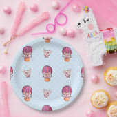 旅行ベアコレクション – 青 ペーパープレート (パーティー)