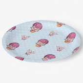 旅行ベアコレクション – 青 ペーパープレート (アングル)