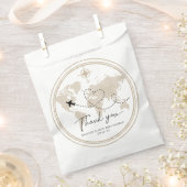 旅行ベビーシャワーのお気に入りバッグ – サンキューマップ フェイバーバッグ (クリップ留めされた状態)