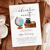旅行ベビーシャワーアドベンチャー待ち 招待状