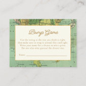 旅行ベビーシャワー推測バンプゲーム エンクロージャーカード (正面)
