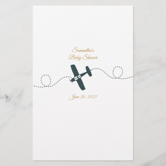 旅行ベビートリビアベビーシャワーゲーム (裏面)