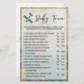 旅行ベビートリビアベビーシャワーゲーム (正面/裏面)